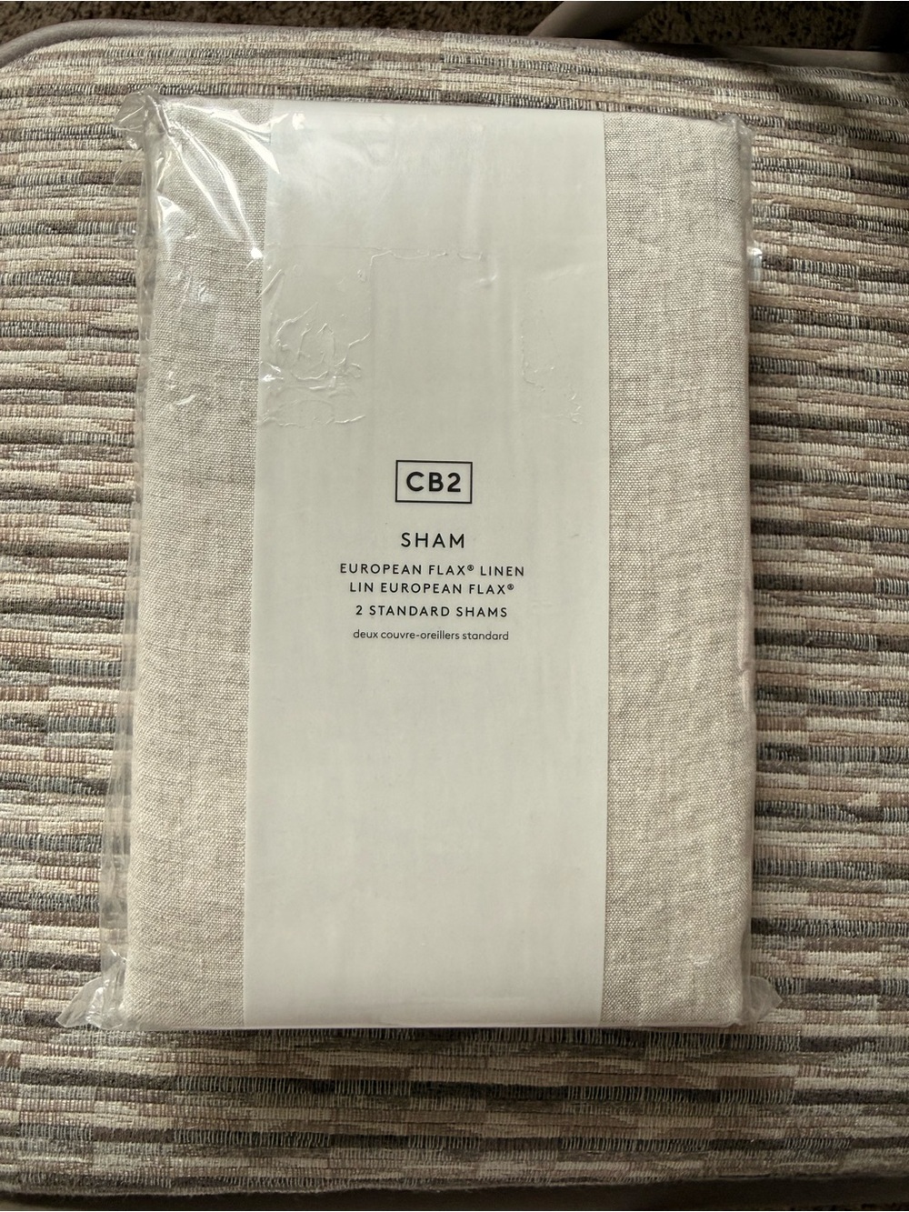 CB2 Linen Pillow Shams in Natural Beige
